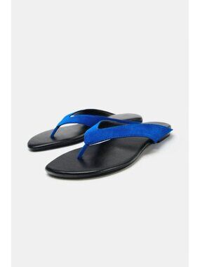 ZARA LEATHER TOE LOOP SANDALS